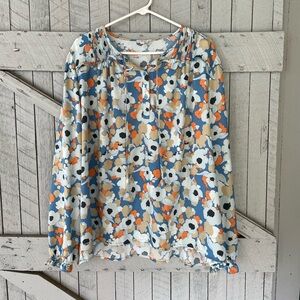 Joie Floral Long Sleeve Top size XXL
